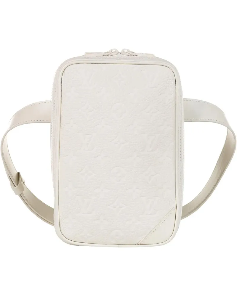 Louis Vuitton Hobo Bags Monogram Taurillon Utility Side weiß Weiß