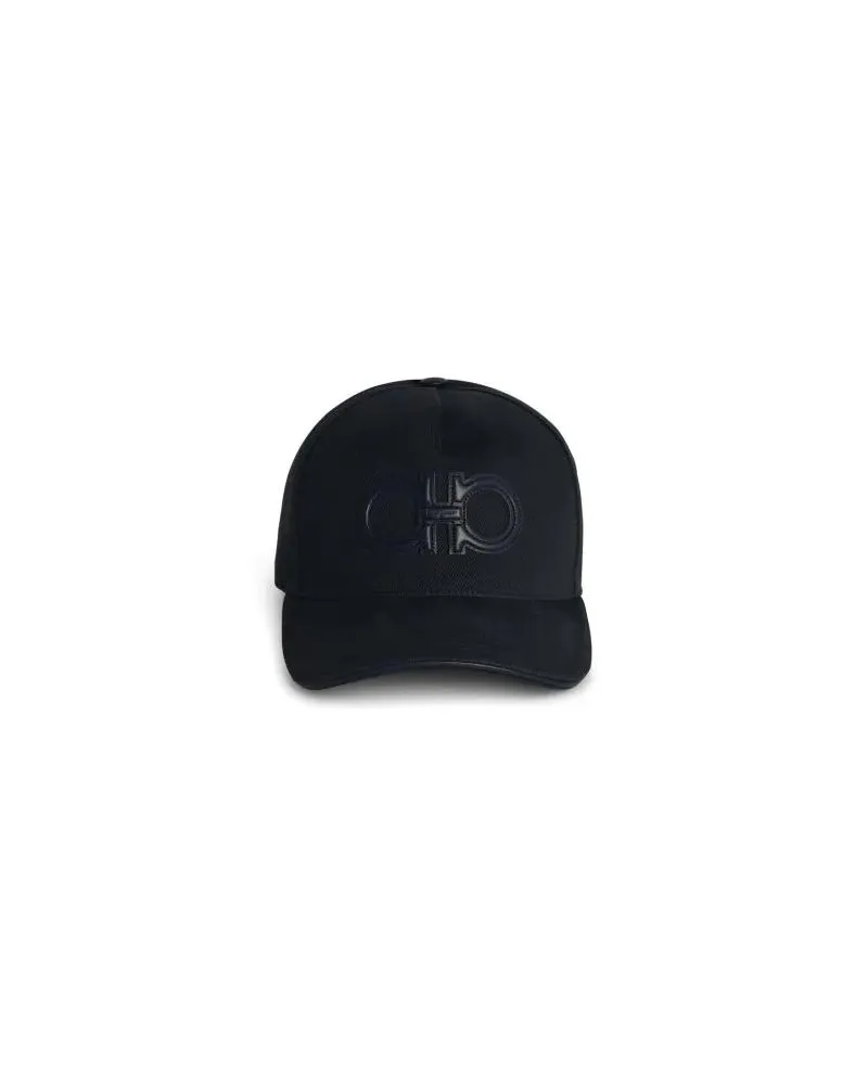 Ferragamo Mützen Navy Cotton Cap Schwarz