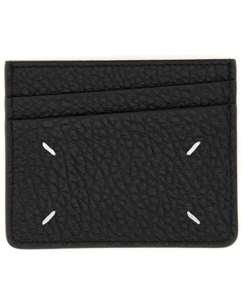 Maison Margiela Portemonnaies Four Stitches Card Holder schwarz Schwarz