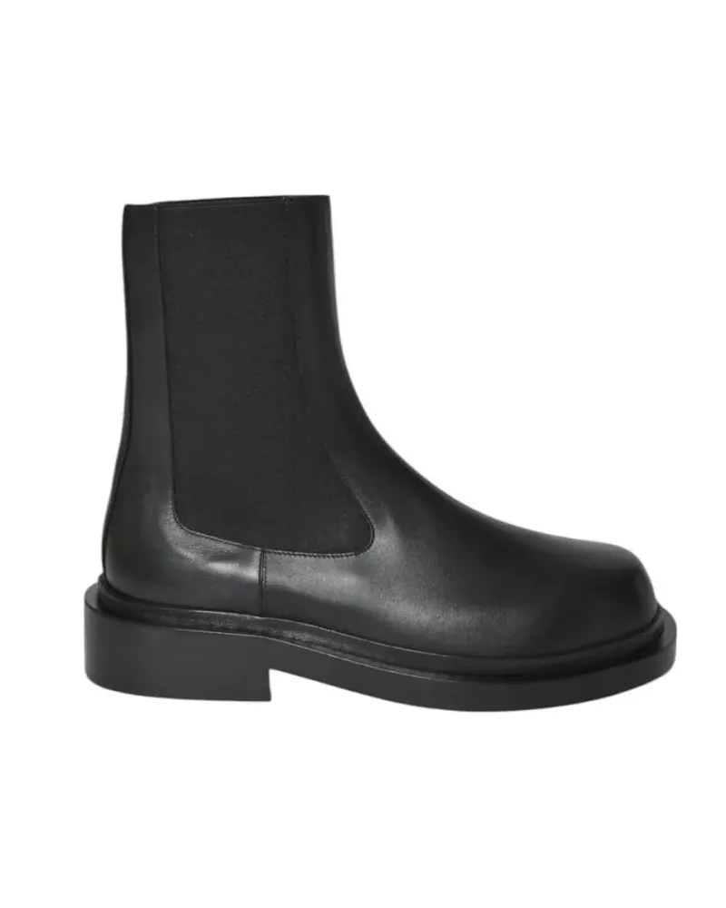 Jil Sander Stiefel Chunky Sole Ankle Boot With Elastic Side Panels schwarz Schwarz
