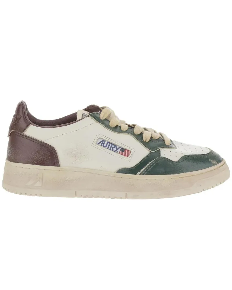 AUTRY Low-Top Sneaker Colorblock Leather Low-Top Sneakers With Logo Deta beige Beige