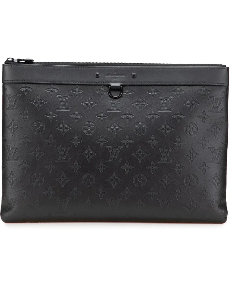 Louis Vuitton Clutches Monogram Shadow Discovery Pochette schwarz Schwarz