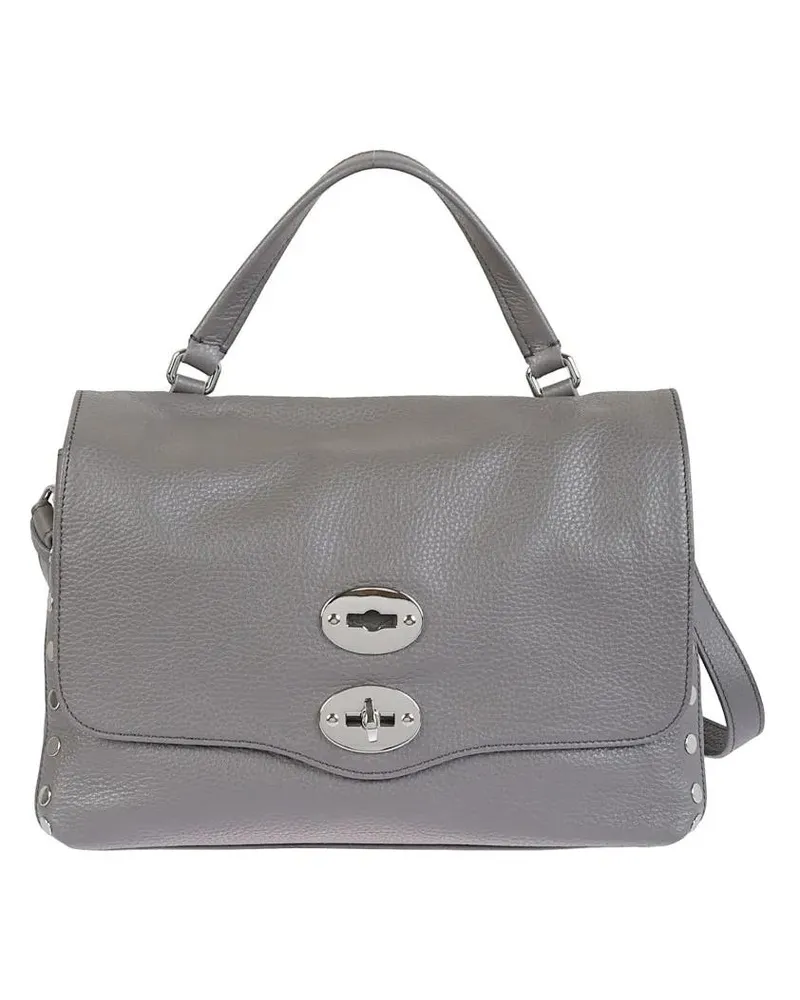 Zanellato Hobo Bags Structured Calfskin Shoulder Bag grau Grau