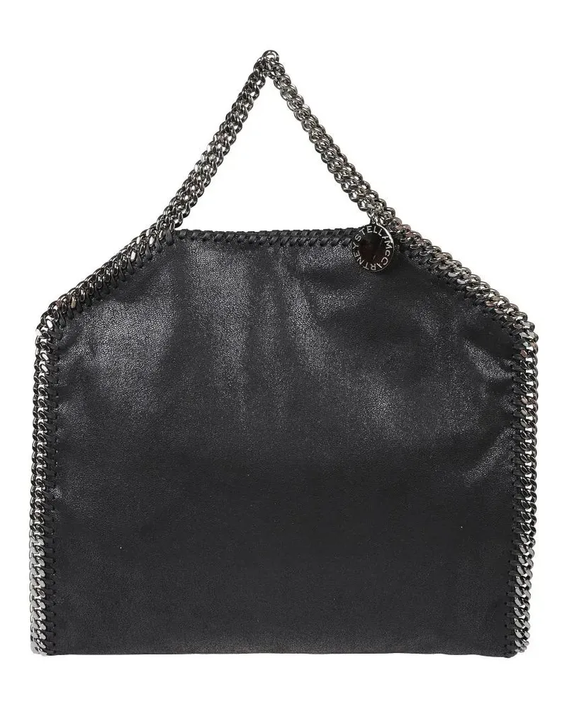 Stella McCartney Hobo Bags Structured Black Bag With Chain Trim schwarz Schwarz