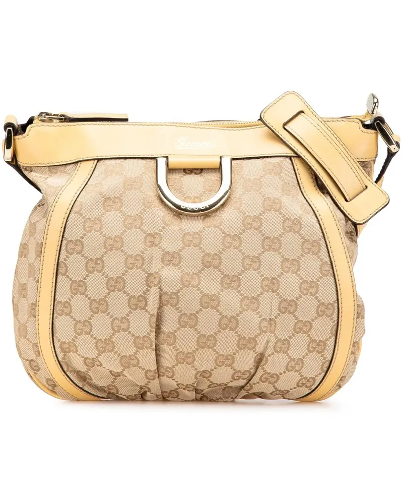 Gucci Hobo Bags GG Canvas Abbey D Ring Crossbody braun Braun