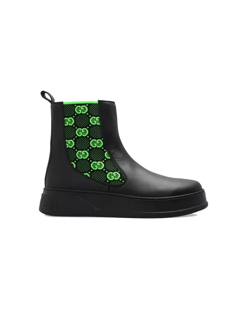 Gucci Stiefel Gg Leather Boots schwarz Schwarz