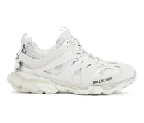 Low-Top Sneaker Dynamic White Track Sneakers With Lace-Up Fastenin weiß