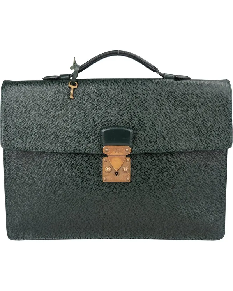 Louis Vuitton Crossbody Bags  Vert Taiga Leather Serviette Kourad bunt Bunt