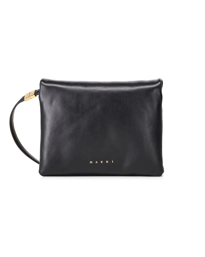 Marni Crossbody Bags Schultertasche aus Leder schwarz Schwarz