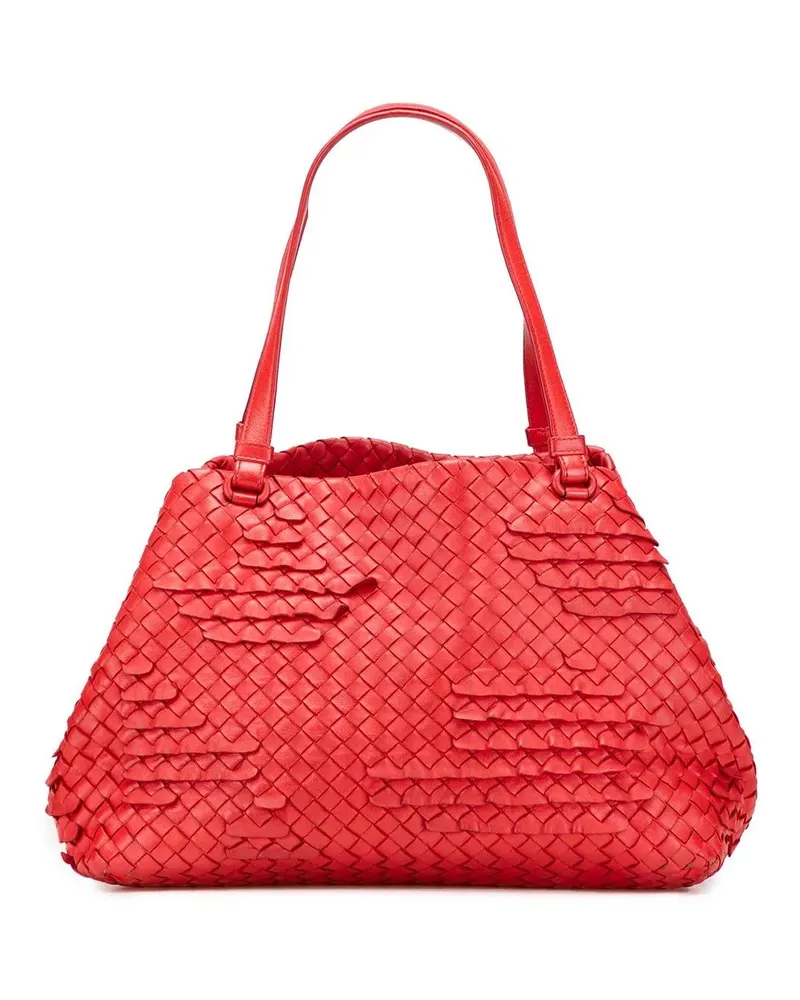 Bottega Veneta Shopper Nappa Intrecciato Ruffle Tote rot Rot