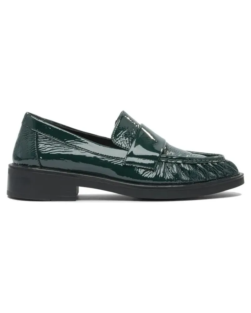 Strategia / JFK Glossy Textured Green Loafers schwarz Schwarz