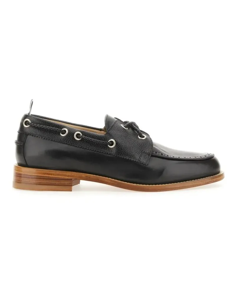 Thom Browne Loafer Boat Moccasin schwarz Schwarz