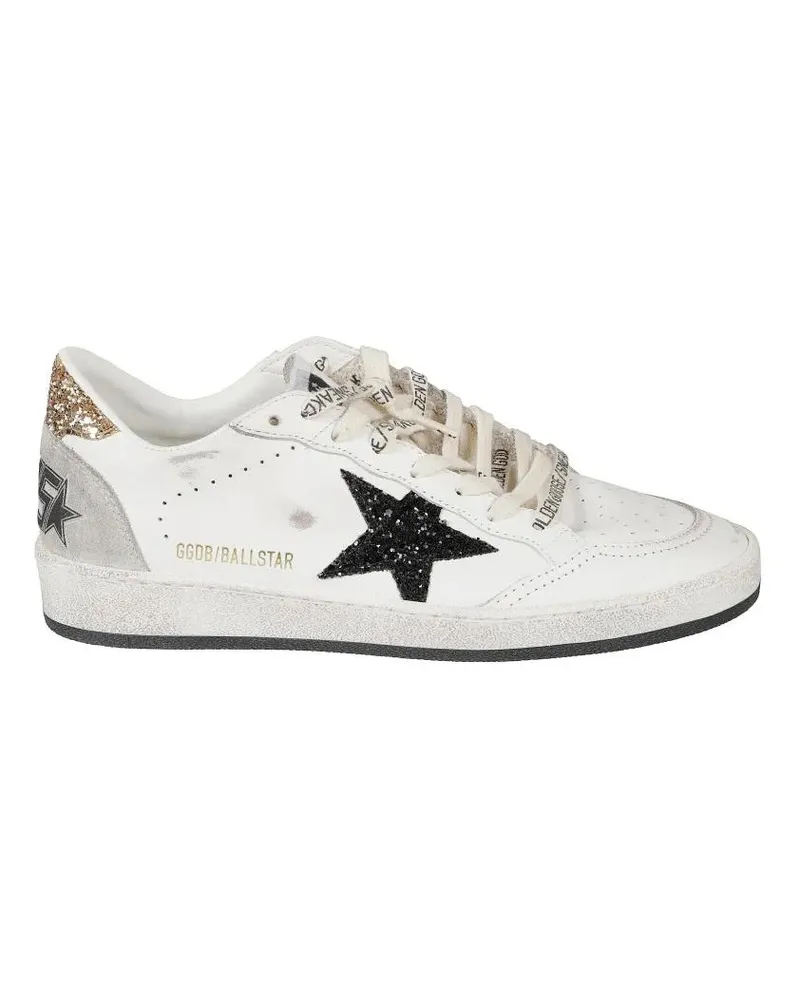 Golden Goose Low-Top Sneaker Low-Top Sneakers With Textured White Leather weiß Weiß