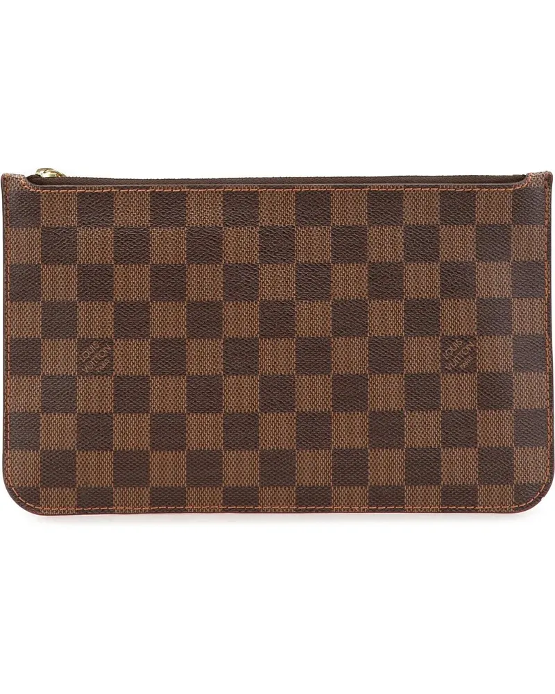 Louis Vuitton Kosmetiktaschen 2016 Damier Ebene Neverfull Pouch MM braun Braun
