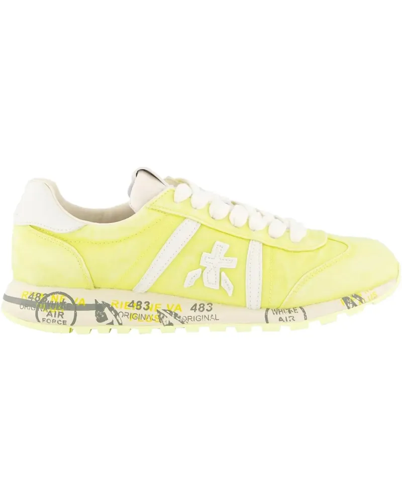 Premiata Low-Top Sneaker Dames Lucyd Sneaker Geel weiß Weiß