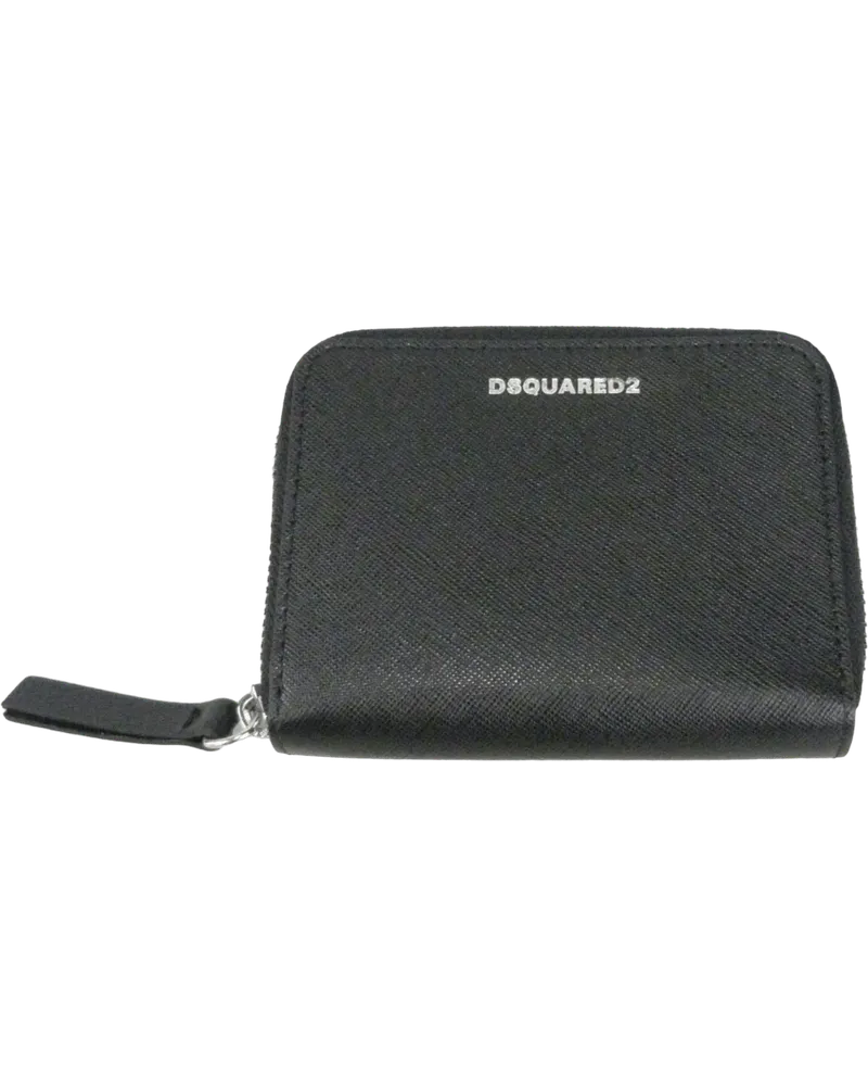 Dsquared2 Portemonnaie Portafoglio con zip schwarz Schwarz