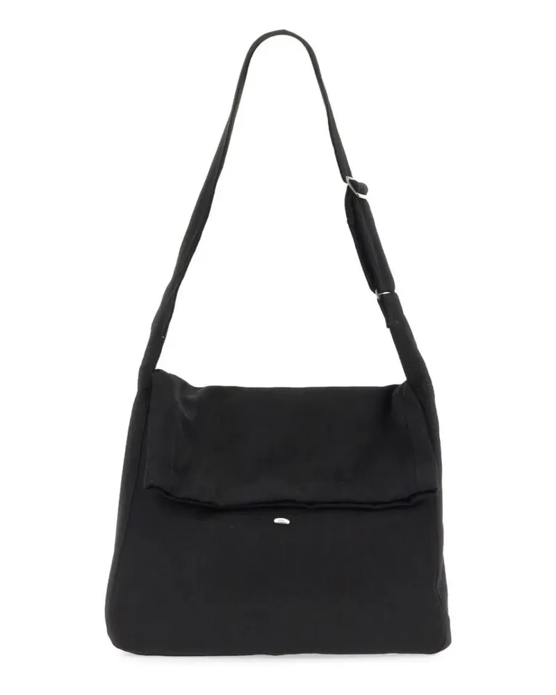 Our Legacy Hobo Bags Rectangular Black Cotton Sling Bag With Adjustable schwarz Schwarz