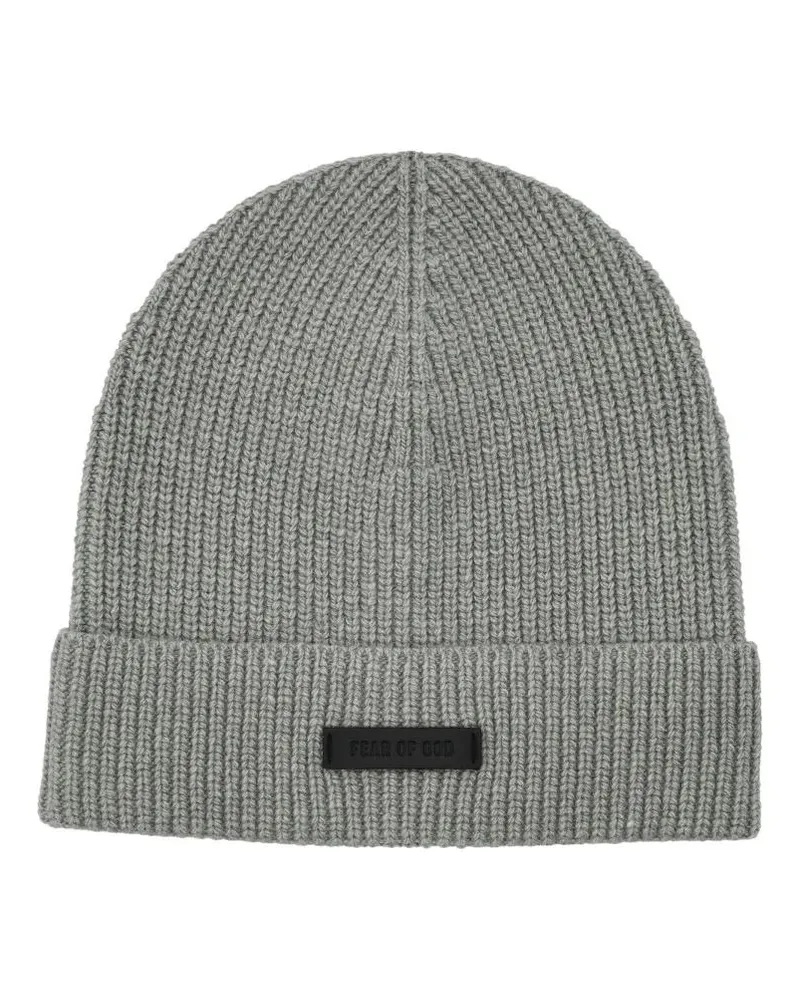 Fear of God Caps & Mützen Merino Wool Beanie grau Grau