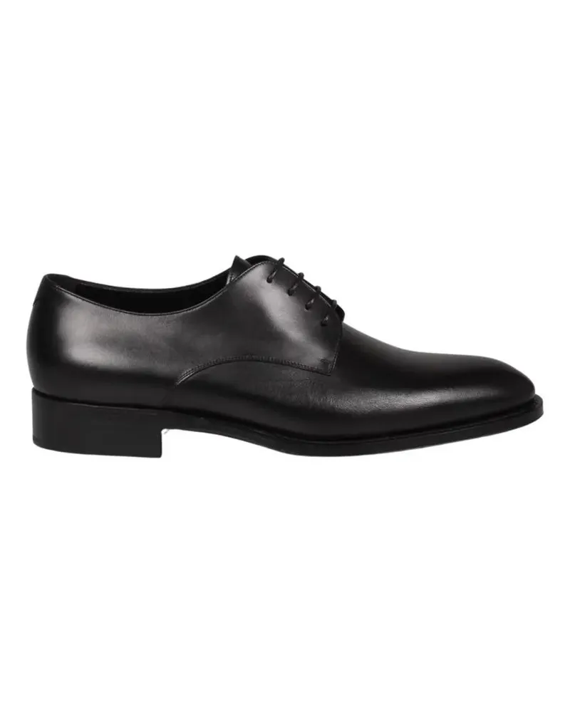 Saint Laurent Adrien Leather Derbies schwarz Schwarz