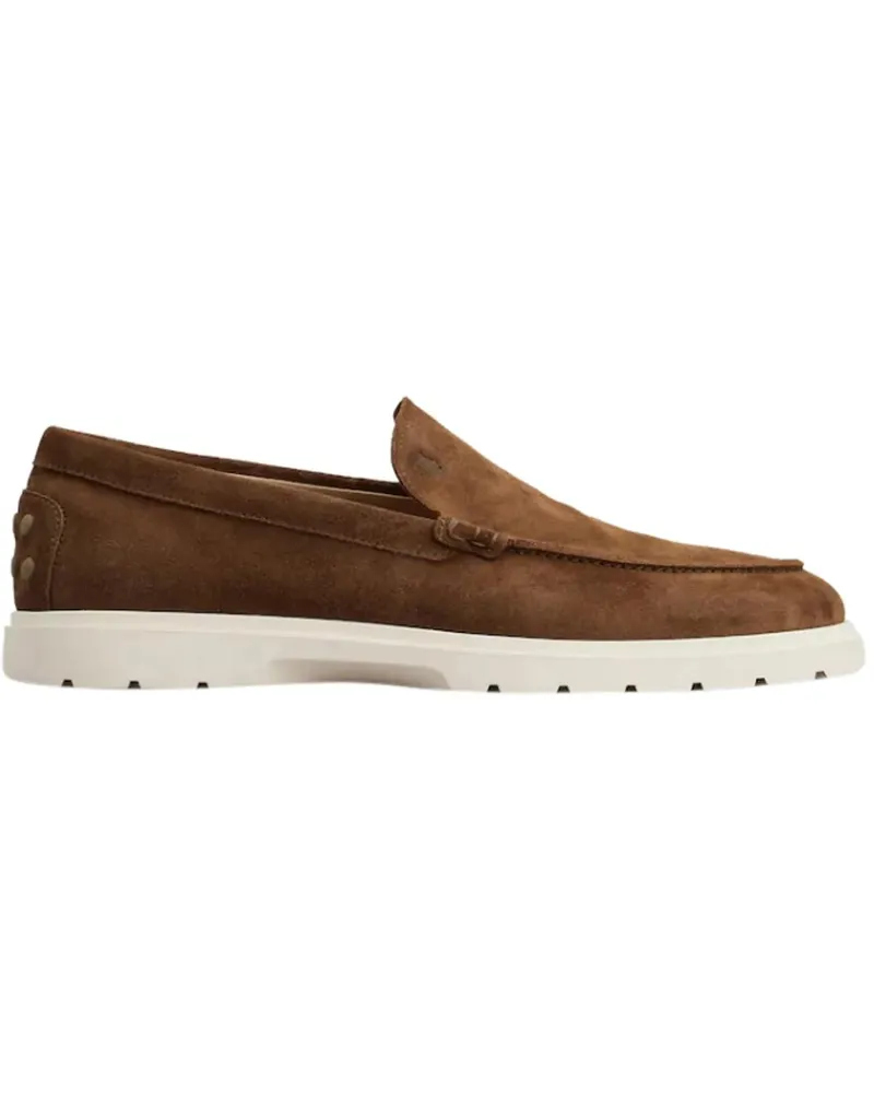 TOD'S Loafer Flat Shoes Brown braun Braun