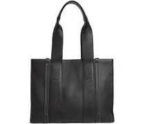 Crossbody Bags Chloe Woody Medium Leather Tote Bag schwarz