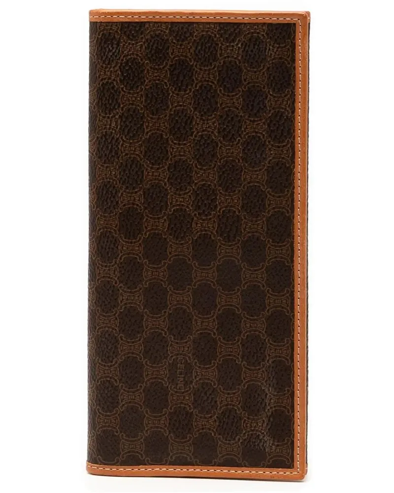 Celine Portemonnaie Macadam Coated Canvas Long Wallet braun Braun