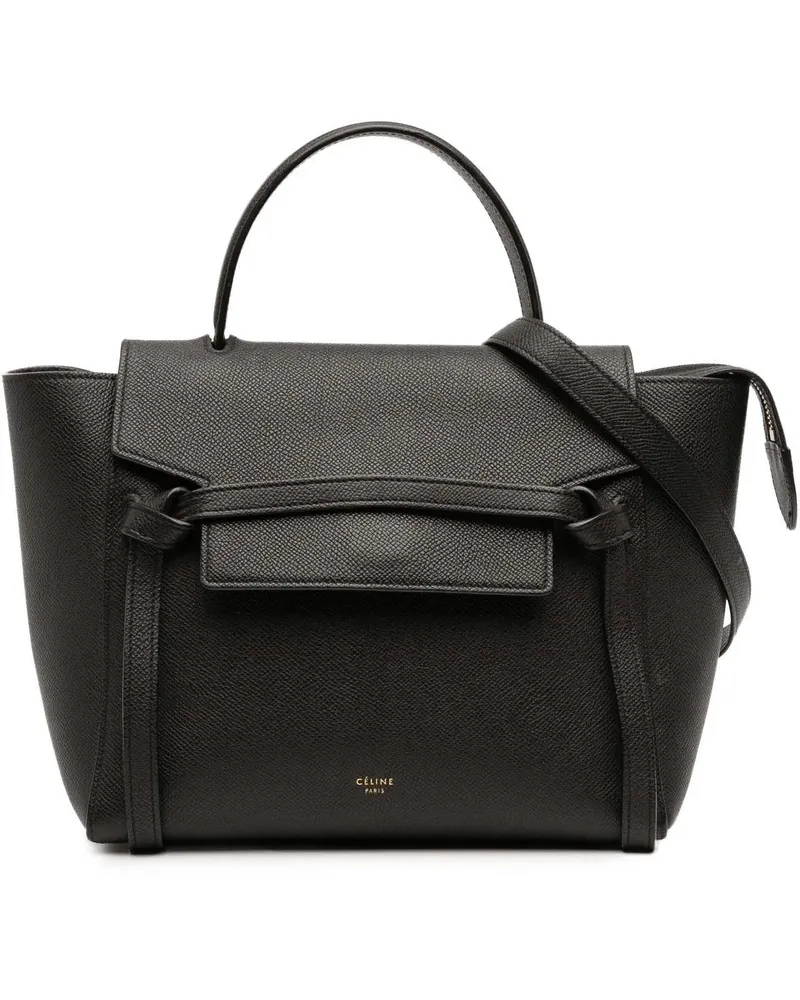 Celine Hobo Bags Micro Grained Calfskin Belt Bag schwarz Schwarz