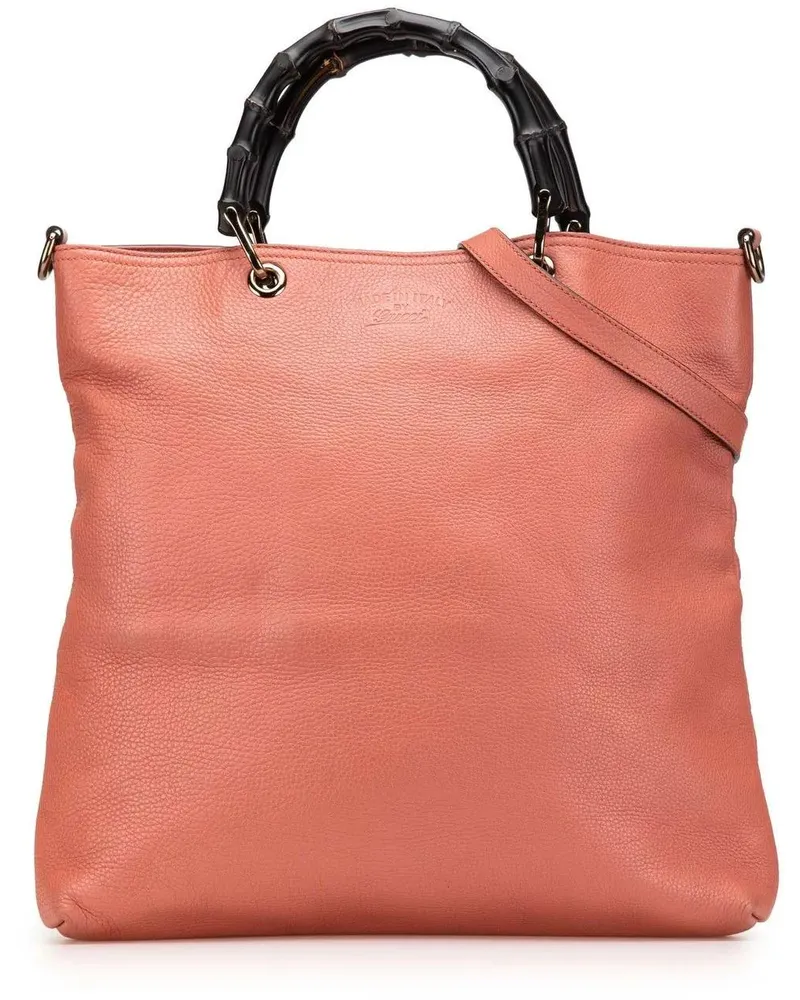 Gucci Hobo Bags 2000-2015 Leather Bamboo Satchel rosa Gold