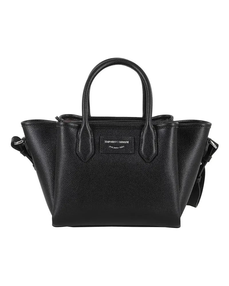 Emporio Armani Shopper Top Handle Vitello Liscio Monocolore - Top Handle schwarz Schwarz