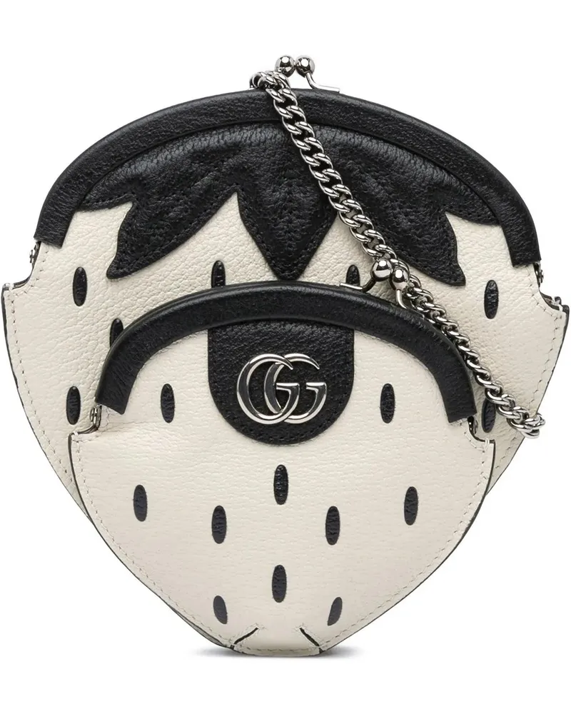 Gucci Hobo Bags Leather Fruittini Strawberry Crossbody weiß Weiß