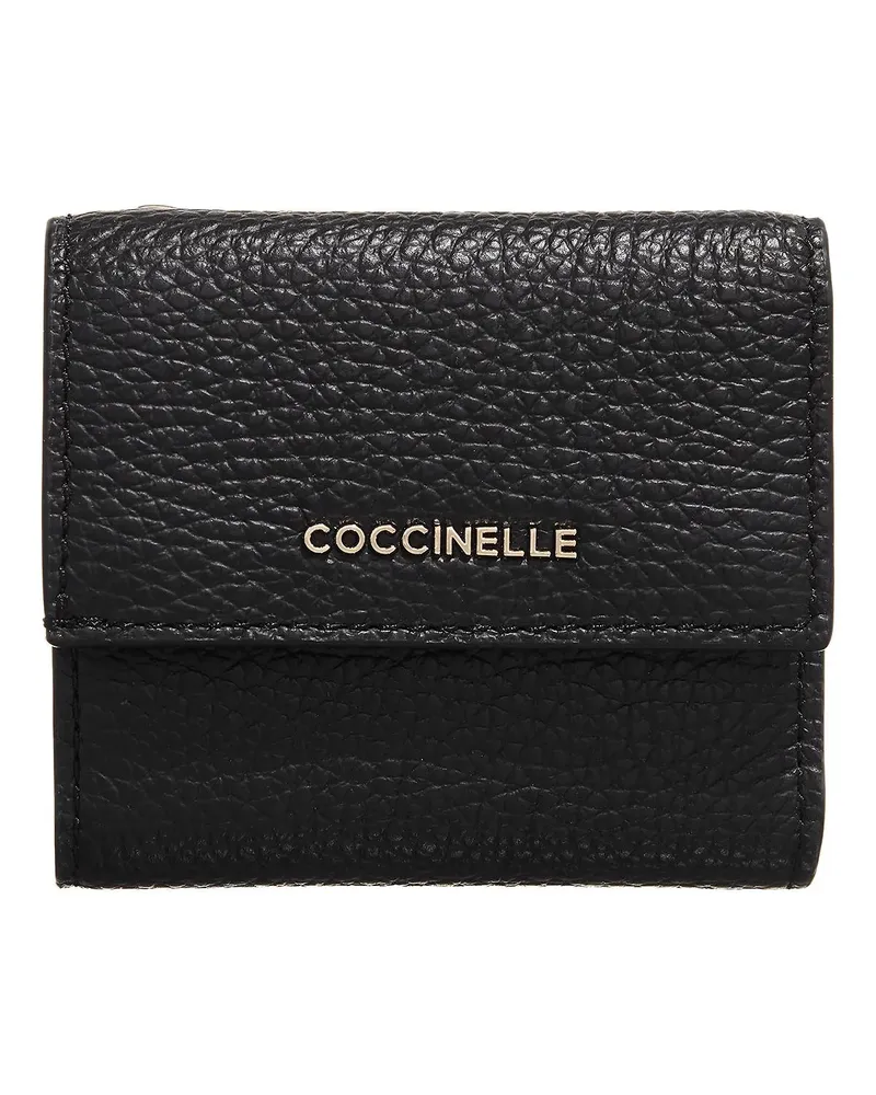 Coccinelle Portemonnaie Metallic Soft schwarz Schwarz