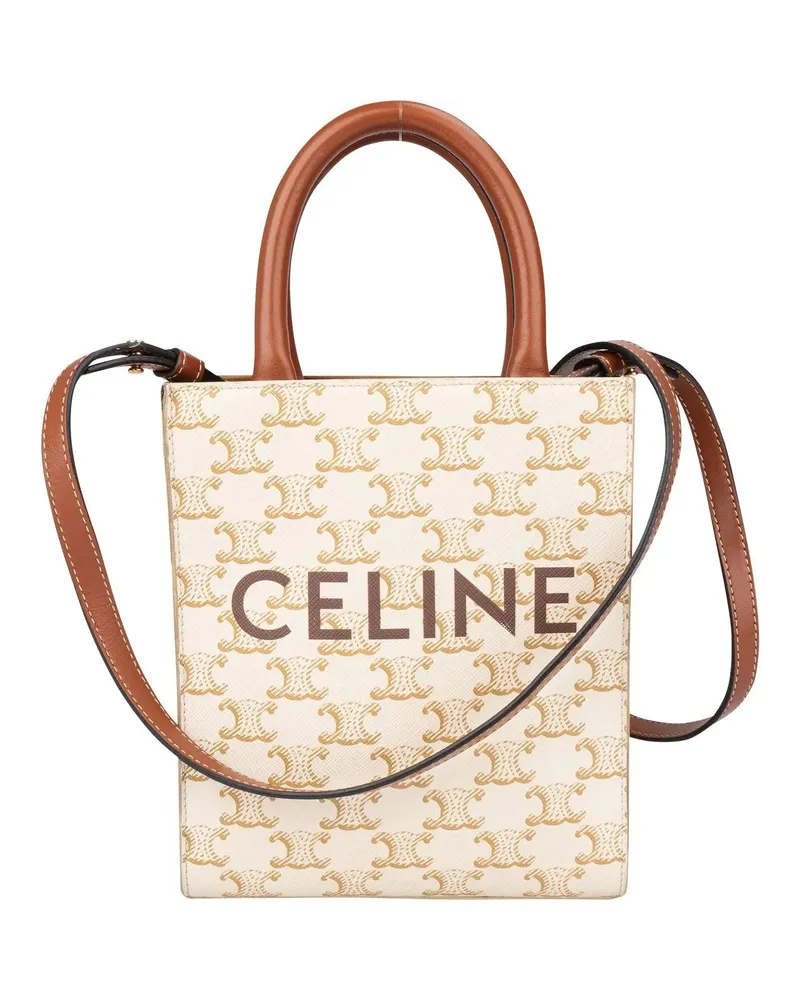 Celine Crossbody Bags  Maccadam Monogram Cabas Mini Handbag weiß Weiß