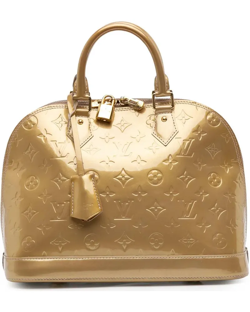 Louis Vuitton Crossbody Bags Monogram Vernis Alma PM goldfarben 