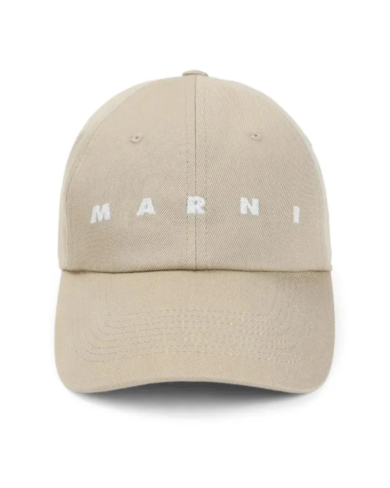 Marni Caps & Mützen Classic Six-Panel Cap With Embroidered Detailing beige Beige