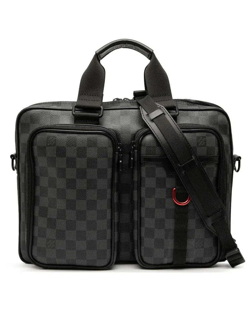 Louis Vuitton Crossbody Bags Damier Graphite Utility Business Bag schwarz Schwarz