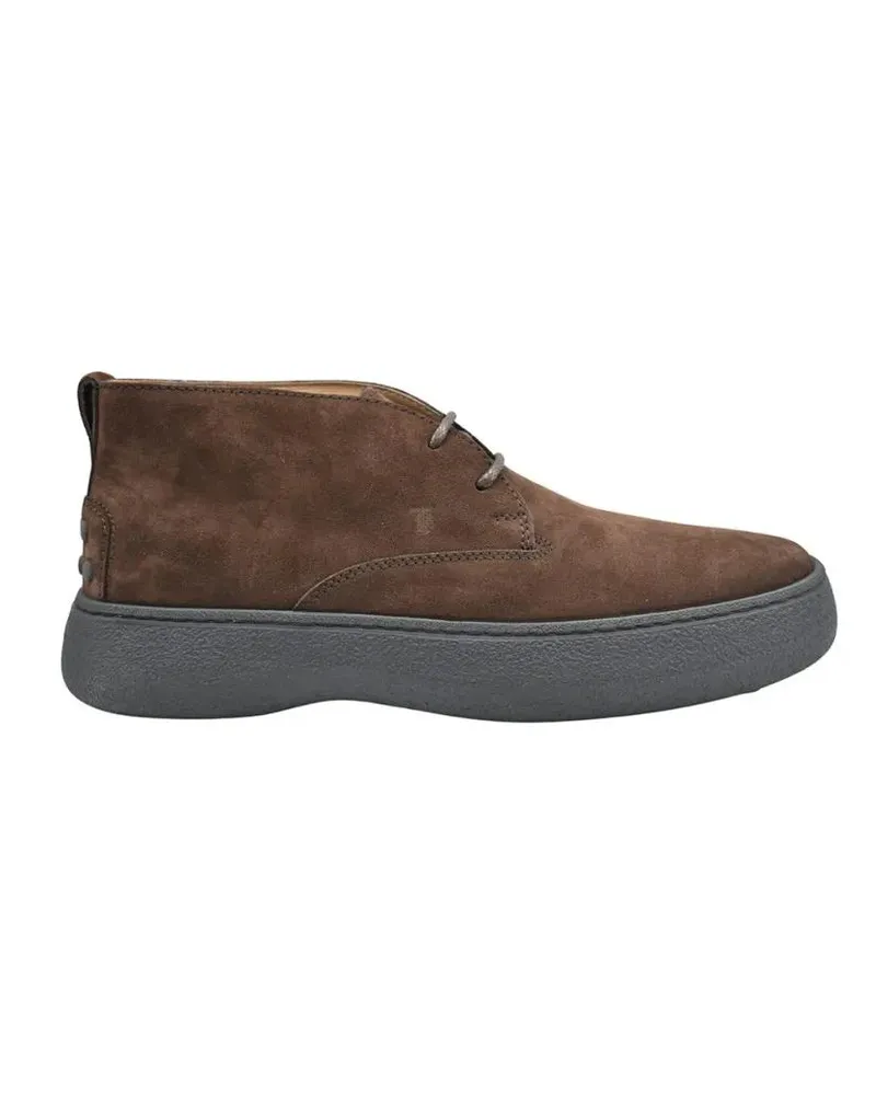 TOD'S Suede Brown Flat Shoes braun Braun