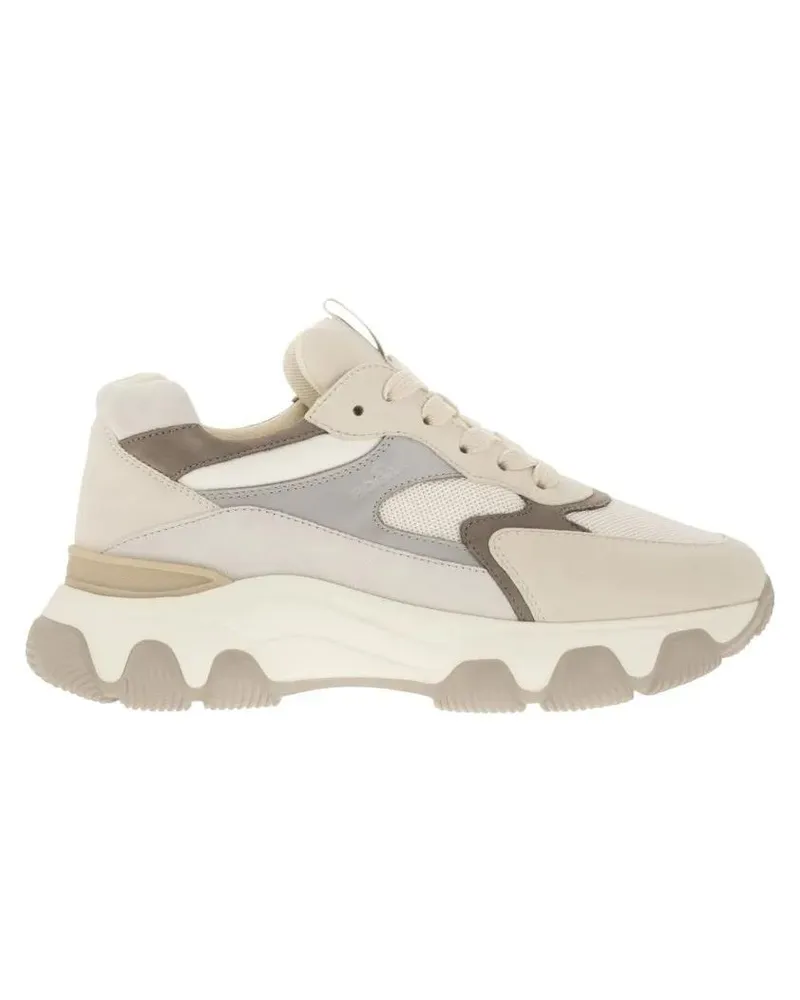 Hogan Low-Top Sneaker Hyperactive - Leather And Fabric Trainers grau Grau