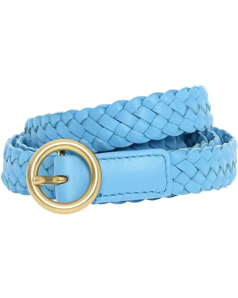 Bottega Veneta Gürtel Intrecciato Nappa Leather Belt blau Blau