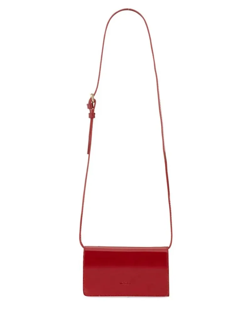 Kiton Hobo Bags Compact Calfskin Shoulder Bag rot Rot