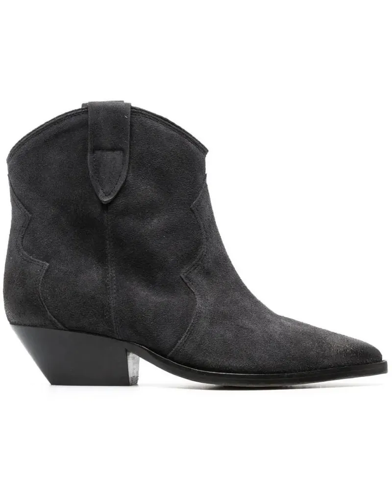 Isabel Marant Stiefel Pointed Toe Ankle Boots With Western-Inspired Desi schwarz Schwarz