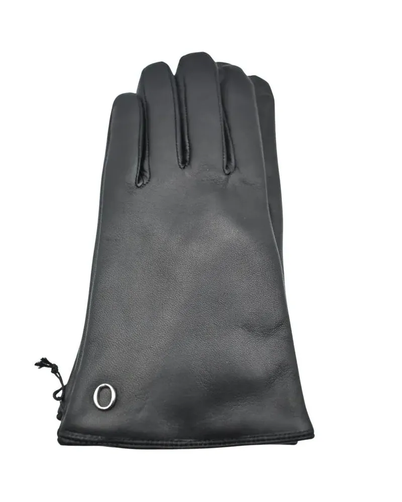 Orciani Handschuhe Black Leather Gloves grau Grau
