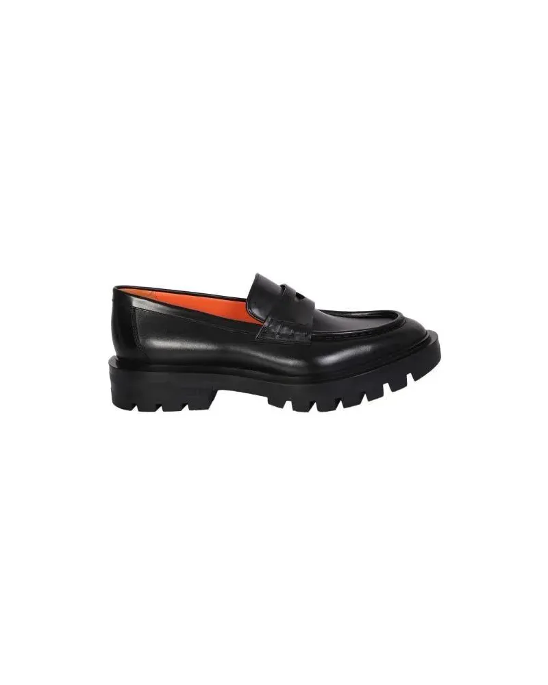 Santoni Loafer Leather penny loafer weiß Weiß