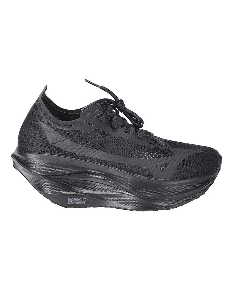 Comme des Garçons Low-Top Sneaker Smooth-Finish Polyester Women's Garment With Flatt schwarz Schwarz