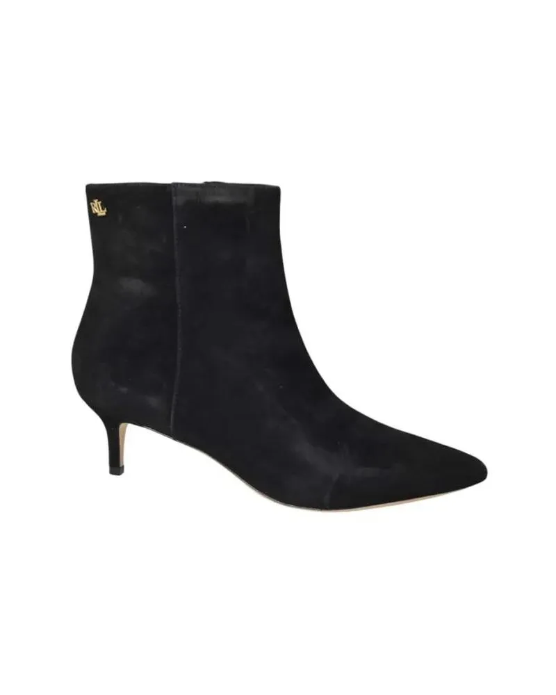 Ralph Lauren Stiefel Mid-Calf Black Boots With Pointed Toe schwarz Schwarz