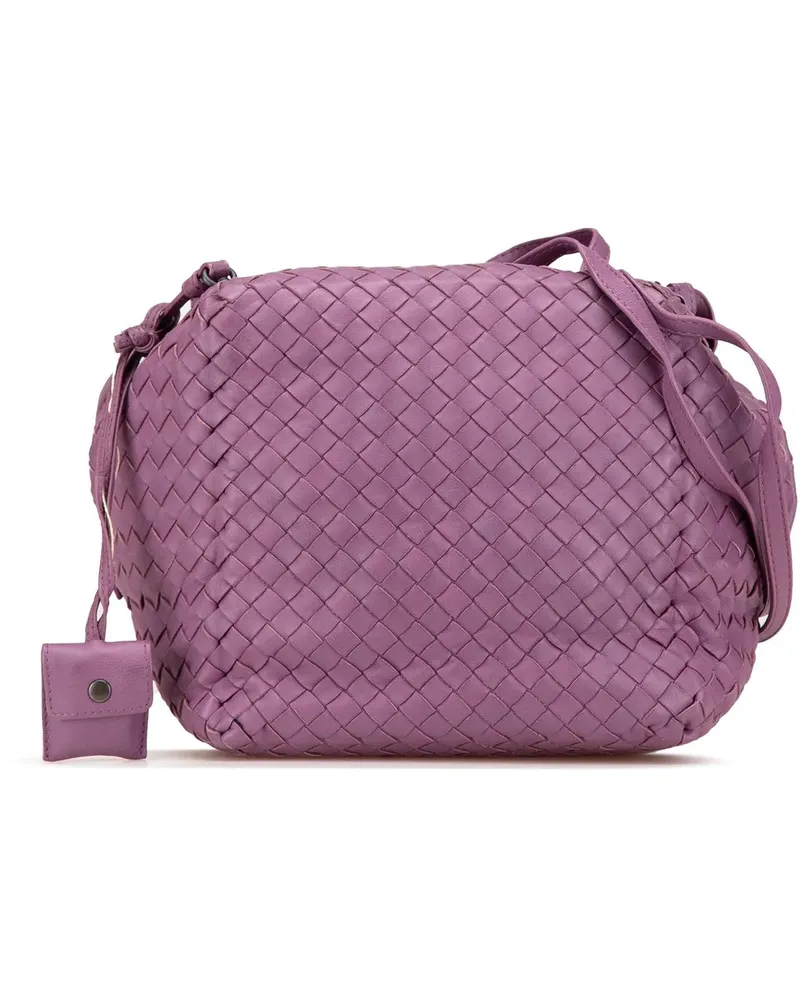 Bottega Veneta Hobo Bags 2012-2024 Nappa Intrecciato Cube Crossbody lila Lila