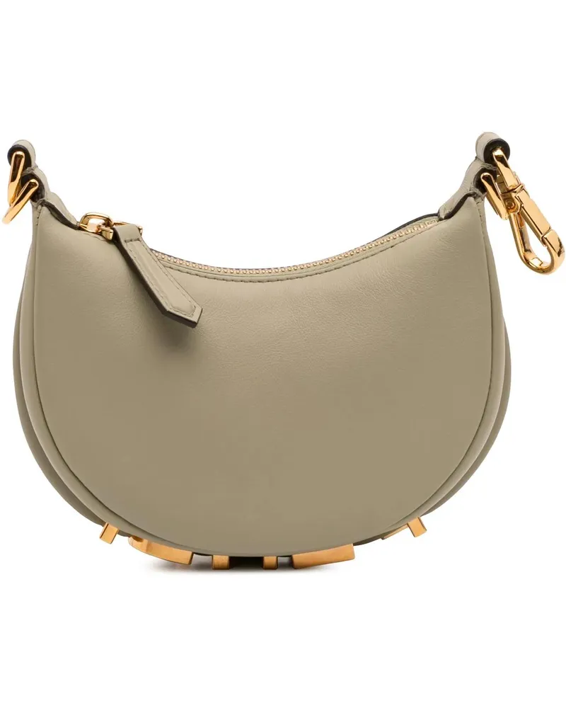 Fendi Hobo Bags Nano Leather graphy Hobo grün Grün