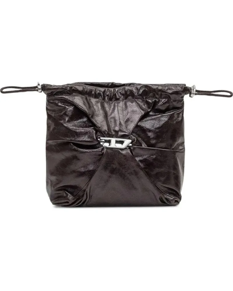 Diesel Hobo Bags Gathered Design Shoulder Bag schwarz Schwarz