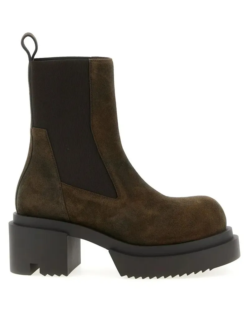 Rick Owens Stiefel 'Beatle Bogun' Ankle Boots braun Braun