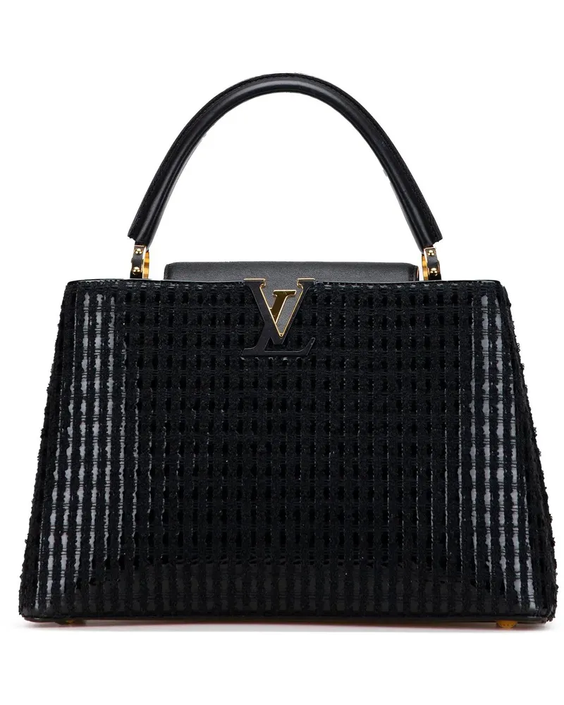 Louis Vuitton Hobo Bags Tweed Capucines MM schwarz Schwarz
