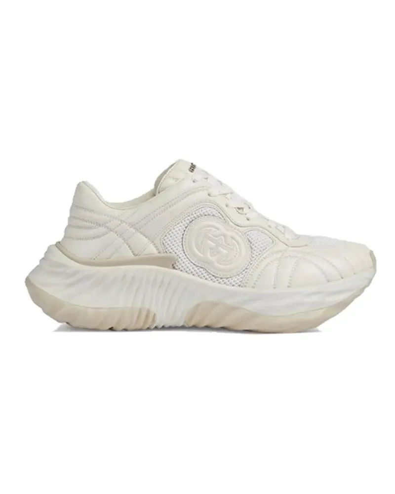 Gucci Low-Top Sneaker Ripple Sneakers With Textured Upper weiß Weiß